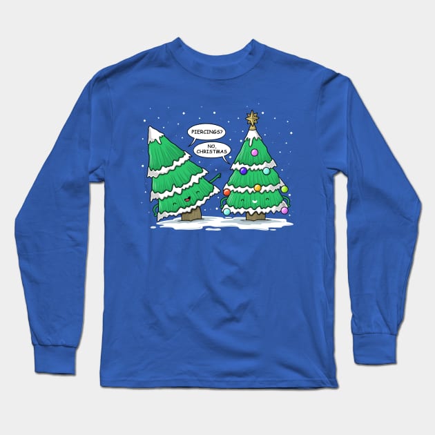 CHRISTMAS PIERCINGS Long Sleeve T-Shirt by FernandoSala